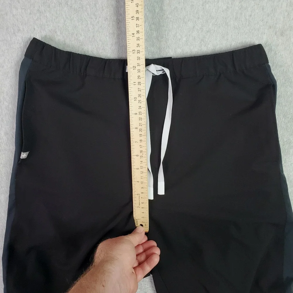 Figs Scrub Pants Mens L/T (Large Tall) Black With Blue Stripe Medical M21SW2014